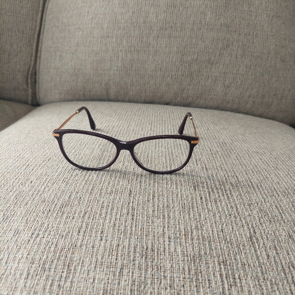 Jimmy Choo Chic Gold and Brown Glasses With Case - Picture 7 of 8